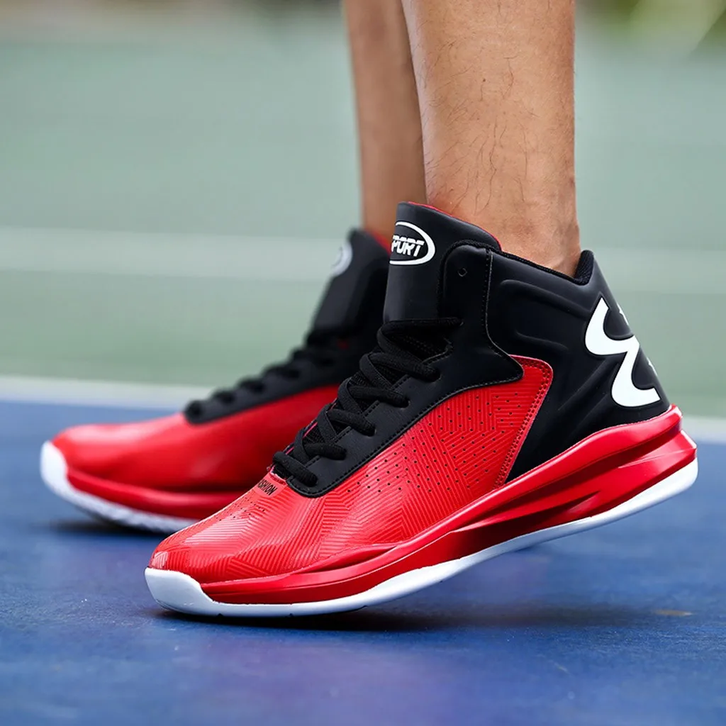 Man High-top Jordan Basketball Shoes Men's Cushioning Light Basketball Sneakers Anti-skid Breathable Outdoor Sports Shoes#g4