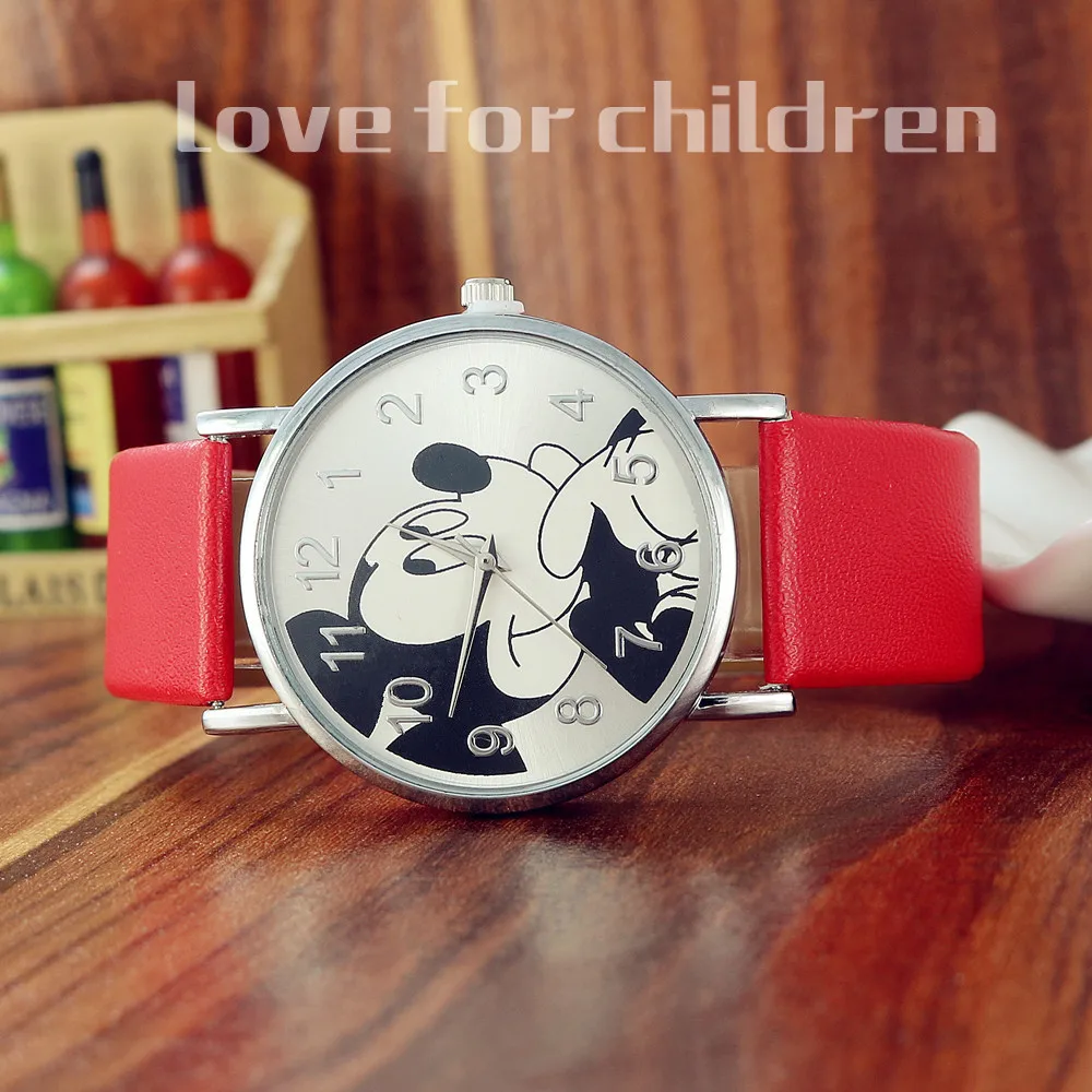 Горячая Распродажа, милые детские часы с Микки Маусом, подарок для девочек и мальчиков, модное платье с кристаллами, Детские кварцевые наручные часы, детские часы