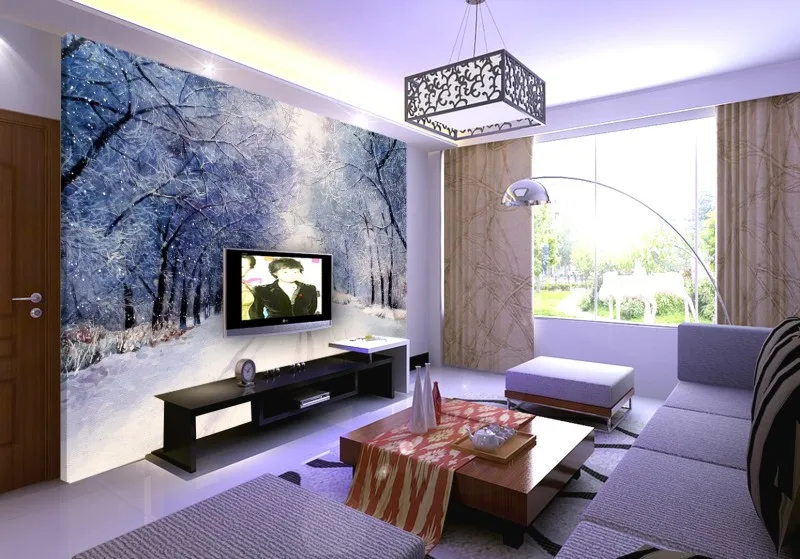 Papel De Parede Para Sala Custom Photo Bestyle Tree In Winter With
