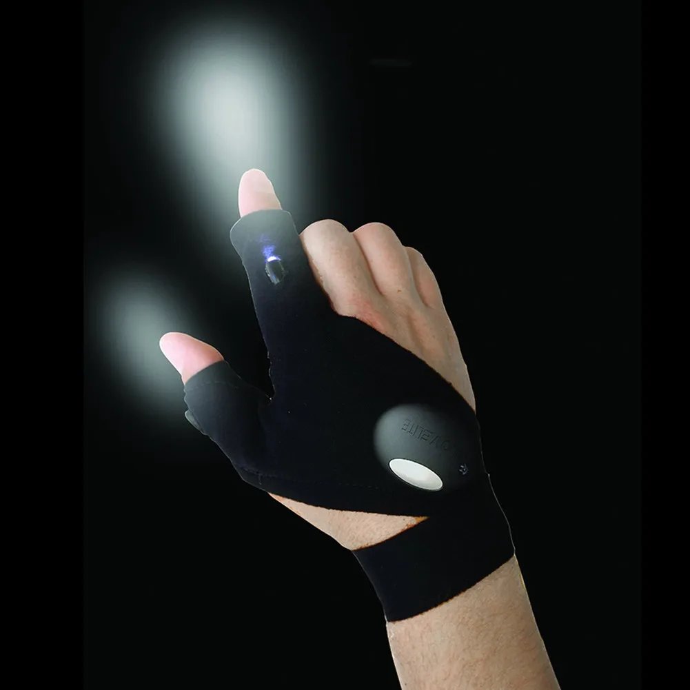ILURE Новые перчатки для ночной рыбалки с светодиодный светильник инструменты для спасания наружное снаряжение для правой и левой руки