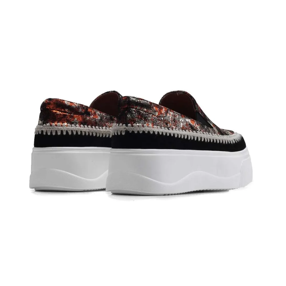 L15 Leder Zehe Schafe Begrenzte Starke Blau Plattform Runde orange Rutsch Auf Design Med Stil Mixed Farben Ethinic Vulkanisierte Schuhe Sneaker Boden EW4qUvI