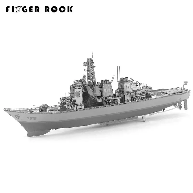 

Finger Rock Chaser Destroyer Metal 3D Puzzle Military Ship Model Building Kits Children DIY Assembly Jigsaw