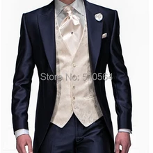Черный Жених костюм свадебные дружки вырезы мужчины смокинги(куртка+ жилет+ брюки+ галстук