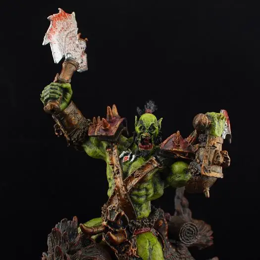 

World of Warcraft Horde Orc Wolf Ride Model Primary Color Golden Simulation Statue Cool Office Decoration Party Birthday Gif
