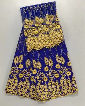 

blue bazin riche cotton fabric african fabric white nigerian lace material bead bridal lace 7yard/lotHLB-104