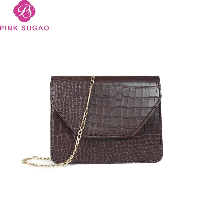 

Pink sugao luxury handbags women bags designer purse 2019 new fashion top quality crossbody bags flap small pu leather chain bag