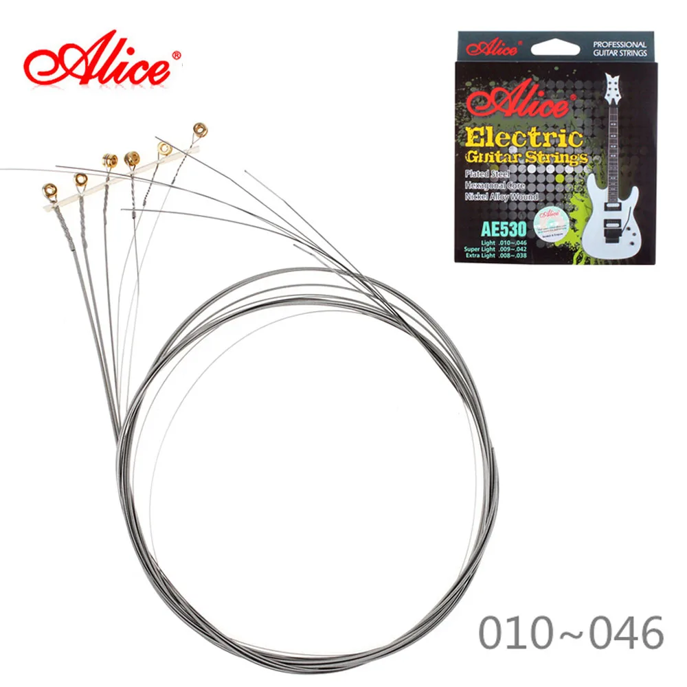 6pcs/set Electric Guitar Strings 010 046 inch Plated Steel Coated