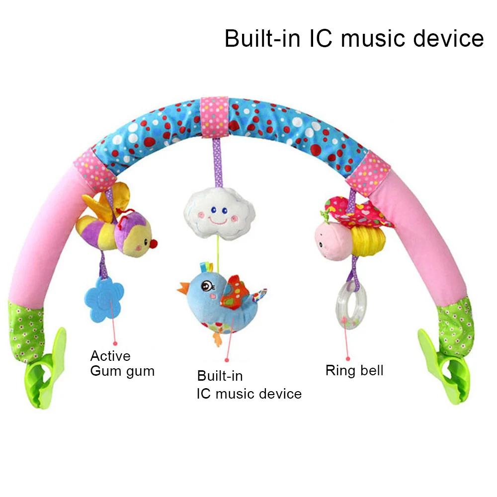 Детские игрушки, передвижные Погремушки для новорожденных, детская коляска с клипсой, подвесное сиденье, коляска, игрушки, океан, лес, небо, летающее животное, погремушка - Цвет: PJ3335B