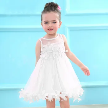 

Summer Girls Dresse Clothes Applique Princess Dress Children Tutu Mesh Clothes Baby Dresses Girl Newborn