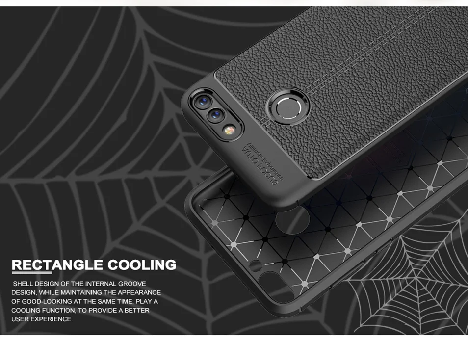 Icoque For Lichi Cover Huawei P Smart Case Silicone Soft Shockproof Protection for Enjoy 7S Coque Huawei P Smart Funda Black (7)