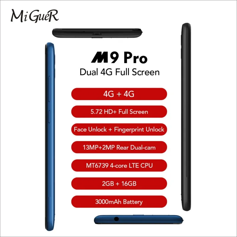 LEAGOO наличии M9 Pro телефона 5 72 &quotHD + ips Дисплей 2 Гб Оперативная память 16 Встроенная