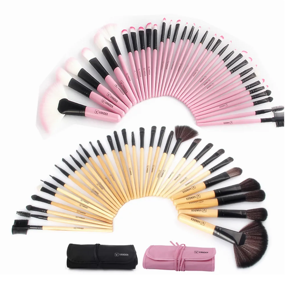 Woman's Pro 32 Pcs Make Up Tools Pincel Maquiagem Lipstick Foundation Cream Cosmetic Beauty Makeup Brushes Set Kit + Pouch Bag