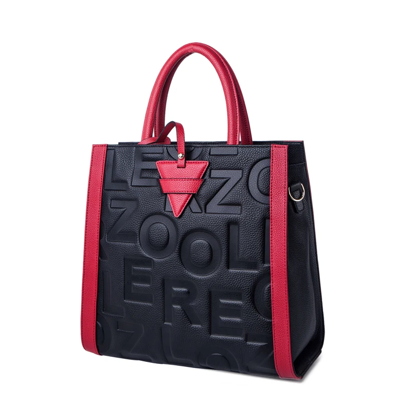 ZOOLER, модные сумки из натуральной кожи с красной ручкой, женские роскошные сумки, женские сумки, тоты, дизайнерские Лоскутные женские зимние ручные сумки