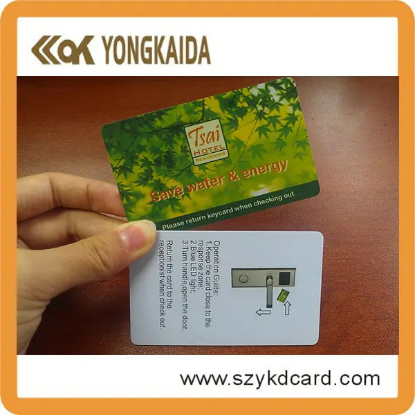 pvc hotel key card