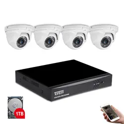 Tonton 8CH 1080 P AHD DVR система видеонаблюдения Открытый безопасности купольные камеры видеонаблюдения DVR комплекты ночного видения 1 ТБ HDD