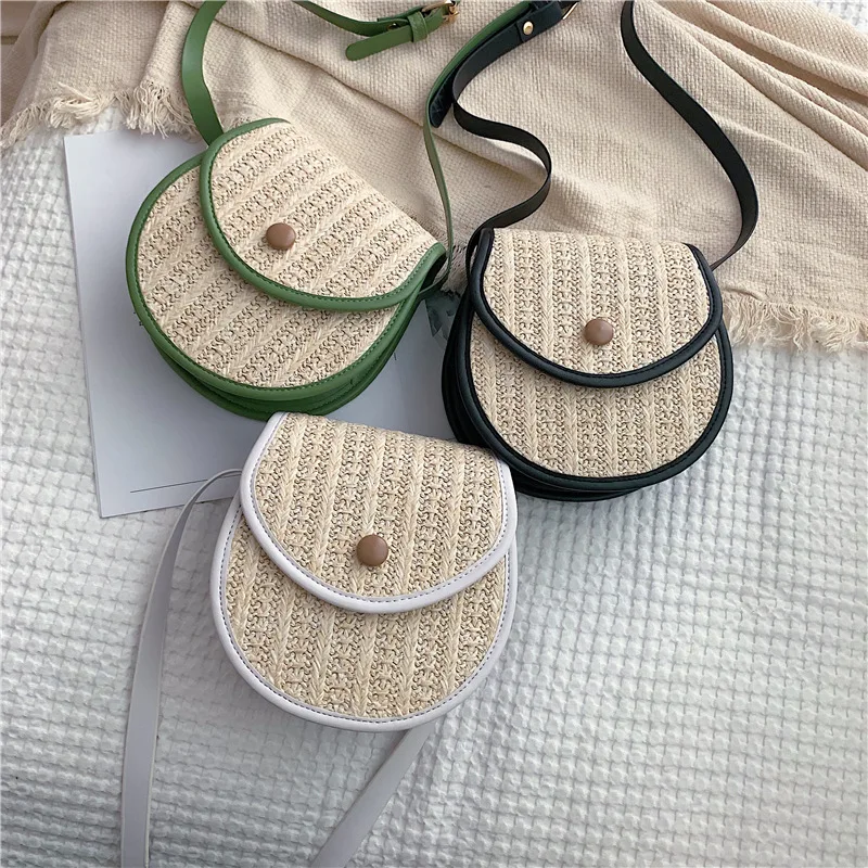 

On Vacation Round Mulit Style Straw Bag Handbags Women Summer Rattan Bag Handmade Woven Beach Circle Bohemia Handbag New Fashion