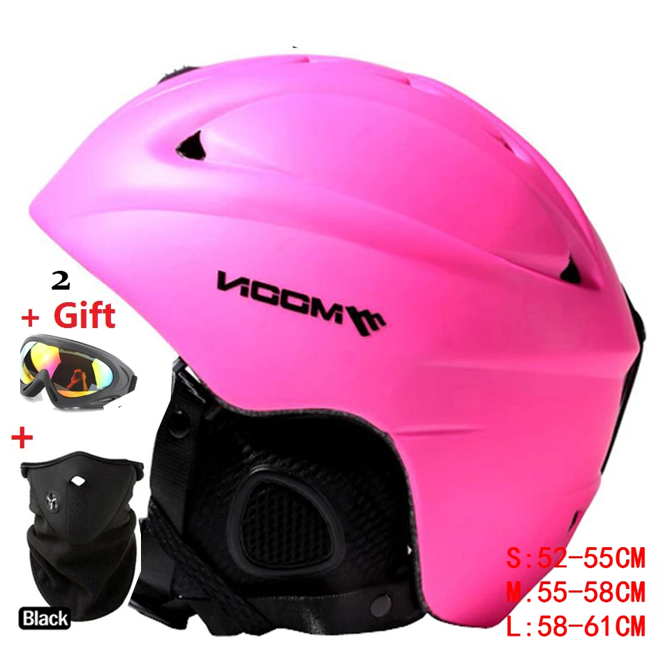 Бренд лыжный шлем розовый скейтборд лыжный сноуборд шлем интегрально-Формованный Сверхлегкий дышащий CE дешевый лунный шлем - Цвет: 16