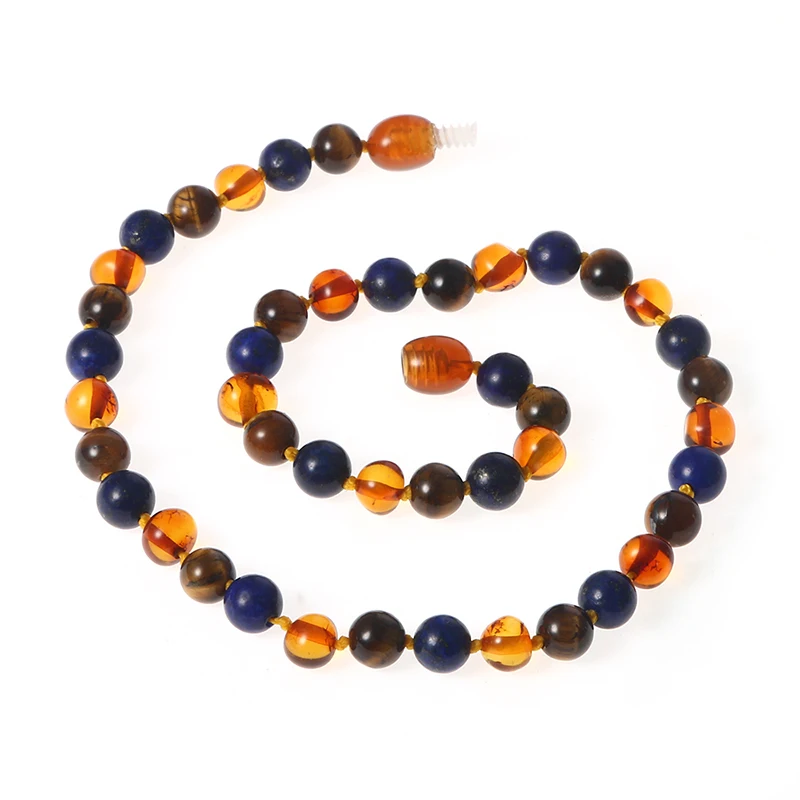 Harga HAOHUPO 16 Gaya Amber Baltik Amber Gelang untuk Bayi Tumbuh Gigi Kalung untuk Bayi Ibu Wanita Amber dengan Batu Permata Alami Pemasok