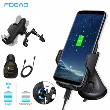 10 Вт Qi Беспроводное Автомобильное зарядное устройство для iPhone 11 XS Max XR X 8 samsung S10 S9 Быстрая зарядка Автомобильный держатель для мобильного телефона