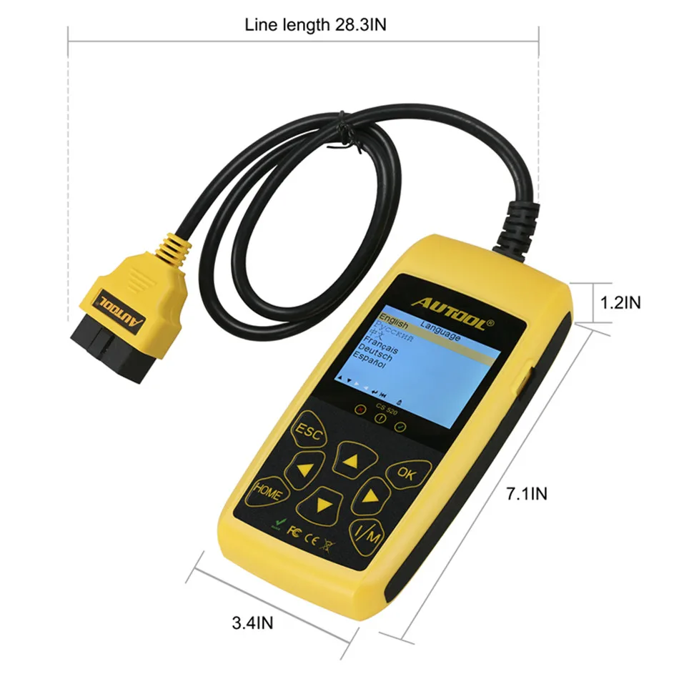 CS520 автомобильный детектор OBD компьютерный диагностический инструмент считывающий карточный светильник неисправности двигателя