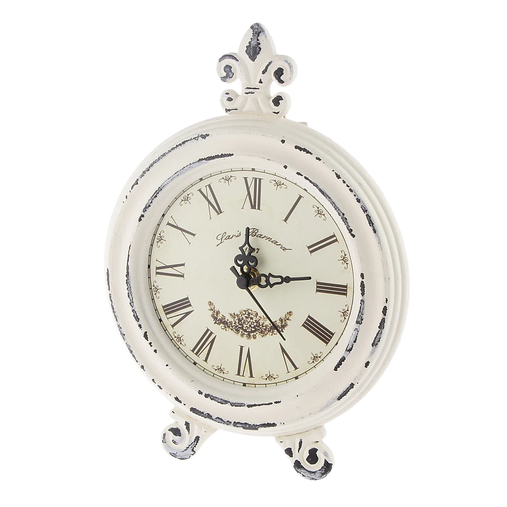 Vintage European Wood Clock Home Decor Collection Simple Life Watch for Home Tabletop Desk Display