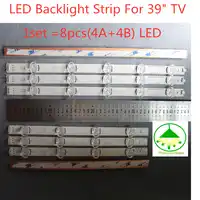 100%New 1set =8pcs(4A+4B) LED LED Backlight Strip For 39" TV LG lnnotek POLA 2.0 39" A B HC390DUN-VCFP1-21X