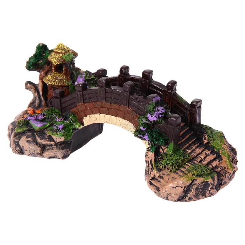 Artificial Floating Pumice Bridge Aquarium Fish Tank Decoration Moss aquatic ornament Landscape