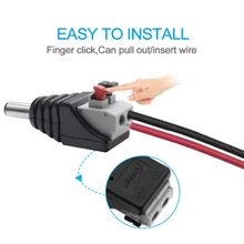 Lighting Accessorie DC5.5mm x 2.1mm Male Female Jack Connector Plug Adapter Tool-free for Single Color LED Strip Light