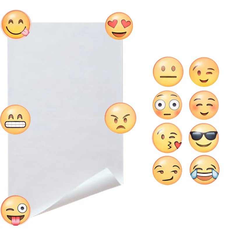

1 Pcs/Lot Hot Sticker Message Holder Mixed Cute Popular Cartoon Emoji Patterns Dome Glass Fridge Magnets