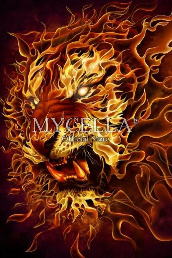 

5D DIY Full Square Diamond Embroidery Cartoon Animals Tiger Rhinestones Mosaic Diamond Painting Cross Stitch Handmade Crafts