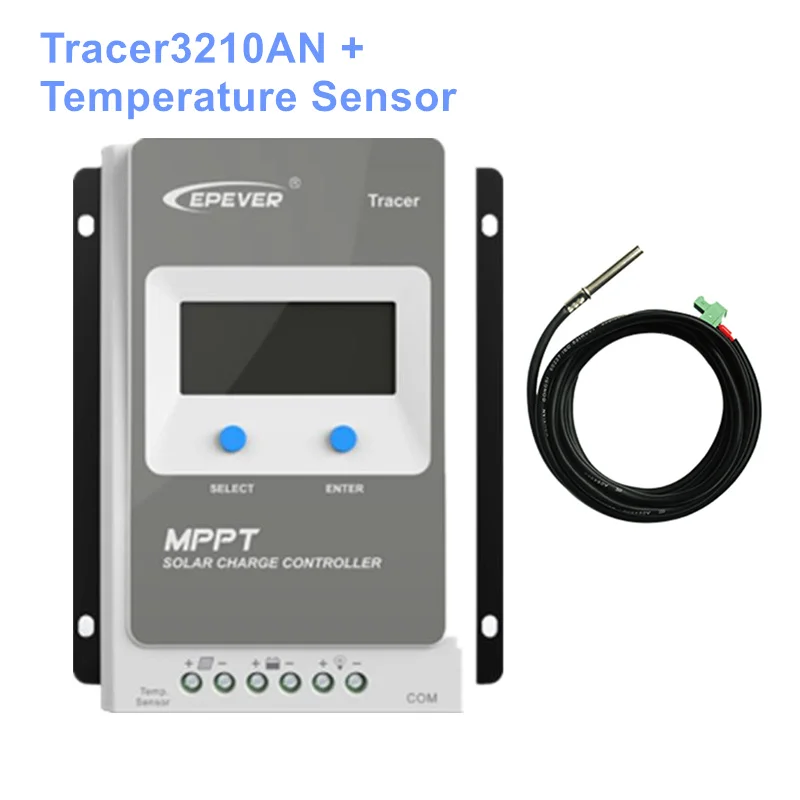3210AN Tem Senor Tracer3210AN MPPT 30A 12 В 24 в Солнечный контроллер заряда для вне сетки Солнечный системный регулятор EPever контроллер заряда - Цвет: 3210AN Tem Senor