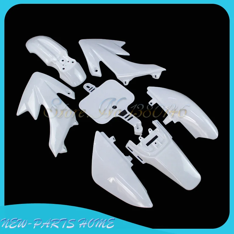 White Plastic Fairing Fender Kits For 50cc 70cc 90cc 110cc 125cc 140cc 150cc 160cc Dirt Pit Bike Honda CRF50 XR50