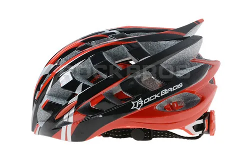 ROCKBROS, высокое качество, велосипедный EPS шлем, безопасный велосипедный шлем, велосипедный шлем, защита головы, на заказ, шлемы для горного велосипеда, аксессуары, 3 цвета - Цвет: Red slive black