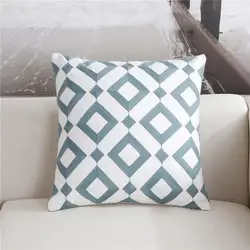 Hap-подушки олень 100% cottom вышивать синий белого цвета Северная Европа стиль диван автомобиля home art deco сиденье