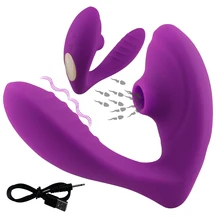 Vibrador de succión vaginal de 10 velocidades, vibrador con ventosa, estimulador de clítoris de succión Oral, juguete Sexual erótico Sexual para el bienestar de las mujeres