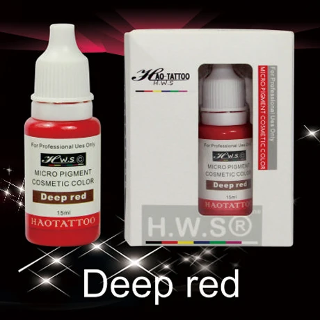 

1Pcs 15ml/bottle Vacuum Aseptic Makeup Pigment Deep Red Professional Semi-Permanent Makeup Tattoo Eyebrows Eyeliner Lip Ink