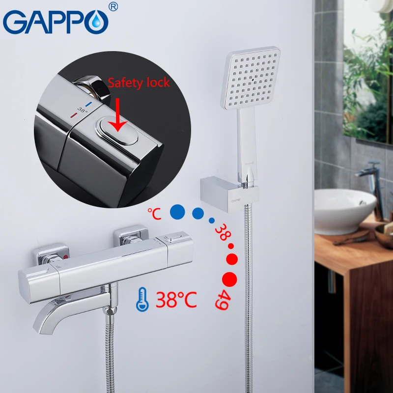 

GAPPO thermostatic shower faucet Bathtub Faucet bath shower mixer bathtub faucet waterfall shower thermostatique baignoire