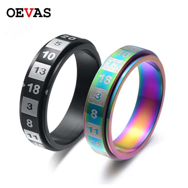 

Fashion Digital Spinner ring Color Black Stainless steel Jewelry 6mm couple rings for women US Size 6-11 men wedding ring Bijoux