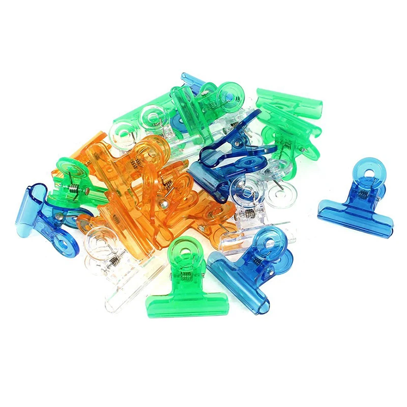 

24 Pcs Document Color Assorted Plastic File Ticket Binder Clip