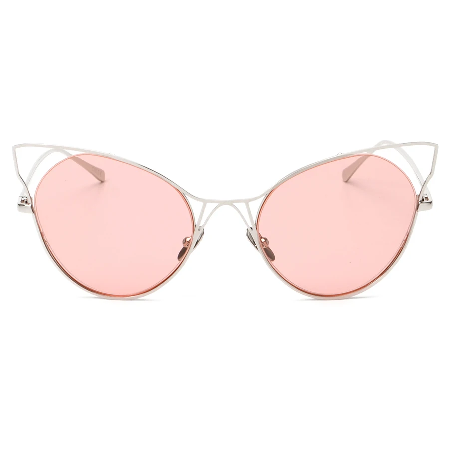 wire frame cat eye sunglasses
