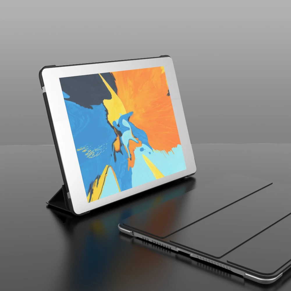 Откидная крышка для iPad Pro 10 5 чехол 2017 Фолио 3 раза Стенд Wake сна полупрозрачный