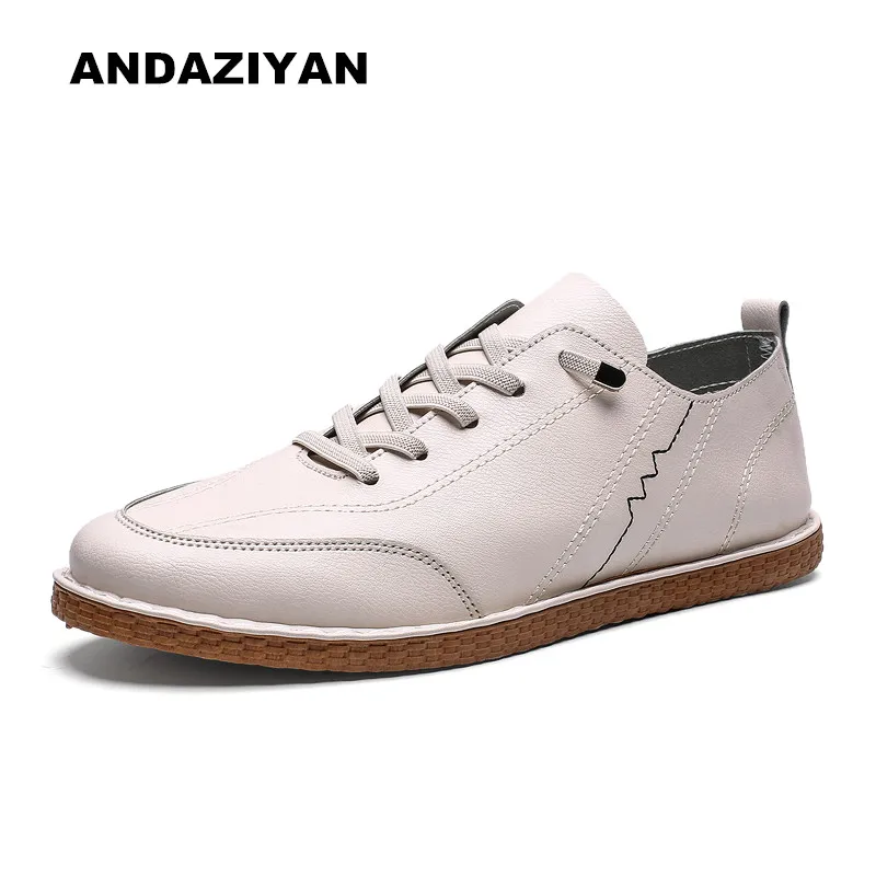 

Lazy shoes men casual peas soft leather driving men shoes
