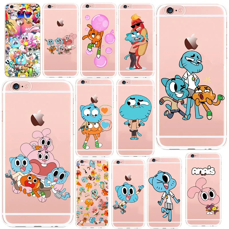 Аниме ТВ удивительный мир Gumball Мягкий силиконовый чехол для телефона iPhone8 8Plus 7 7Plus 6s 6s Plus мультяшный чехол