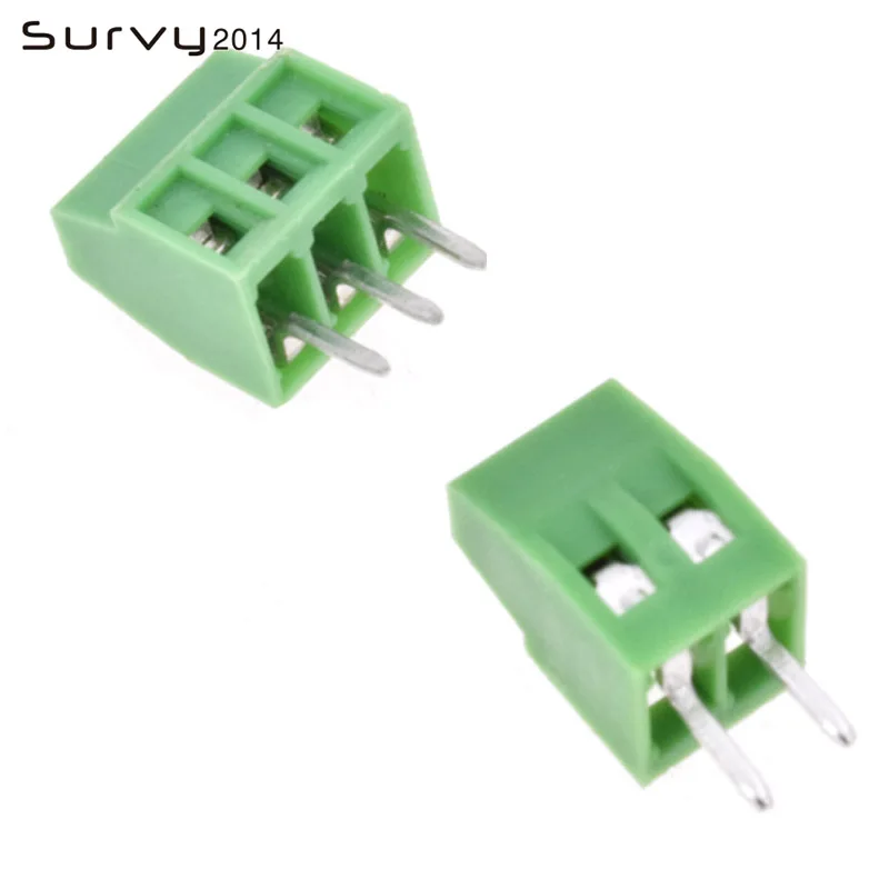 

10PCS kf120-2.54-2P 3P 2.54MM pitch straight pin pcb screw terminal block connector 2PIN 3PIN green KF120