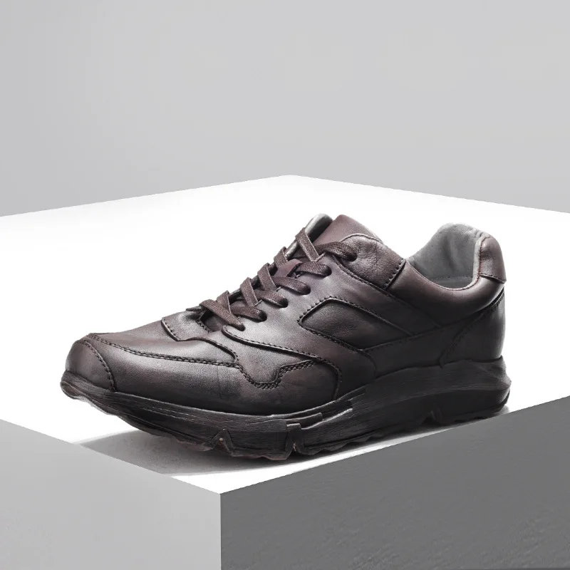 Genuino Transpirable Hombres Vaca Hombre Del Los Cuero Primavera amarillo Todo fósforo Moda De Casuales Negro Piel Botas Zapatos Ocio Zapatillas Deporte TwxIvq