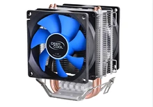 Deepcool MINI CPU cooler 2pcs 8025 fan double heatpipe radiator for Intel LGA 775 115x for