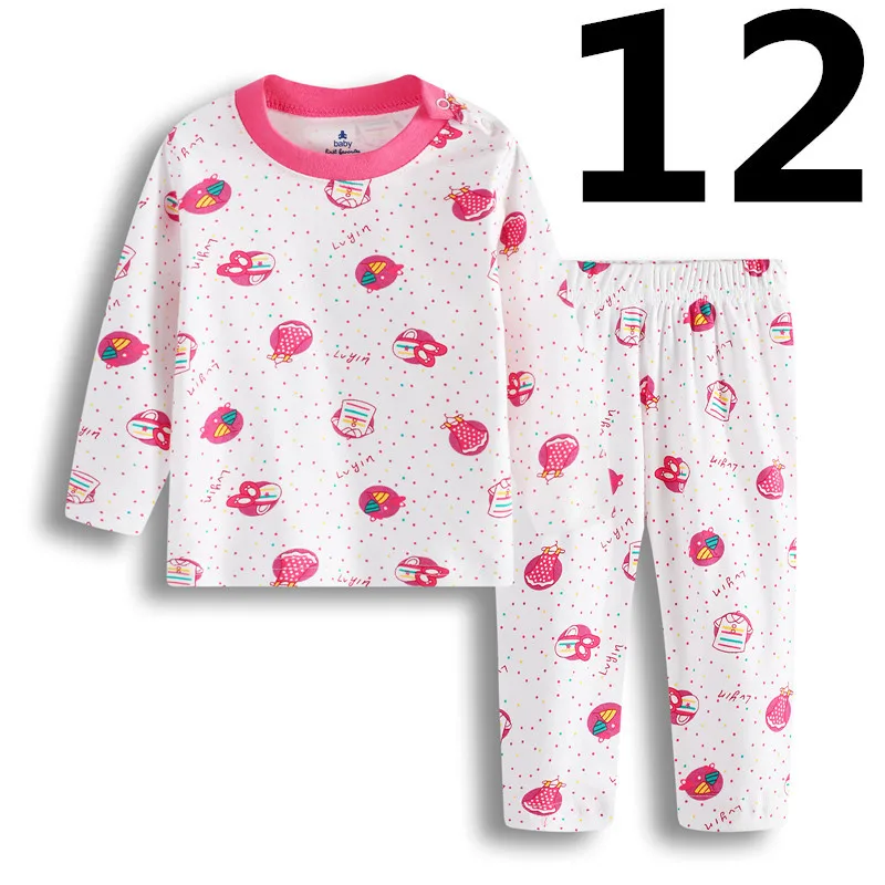 New Strawberry Baby Girl Sleep Sets Fashion Girls Pajamas Clothes Suit