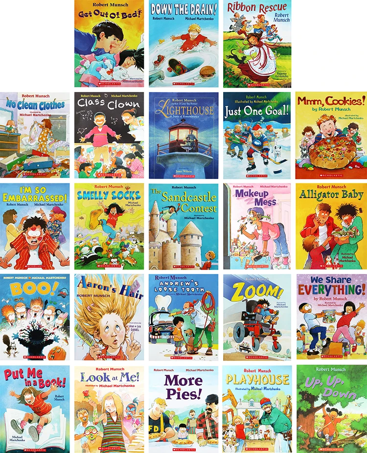 23 Books Set Robert Munsch Learn English Coloring Books For Kids Children Comic Book Early Educational Toys For Children Aliexpress