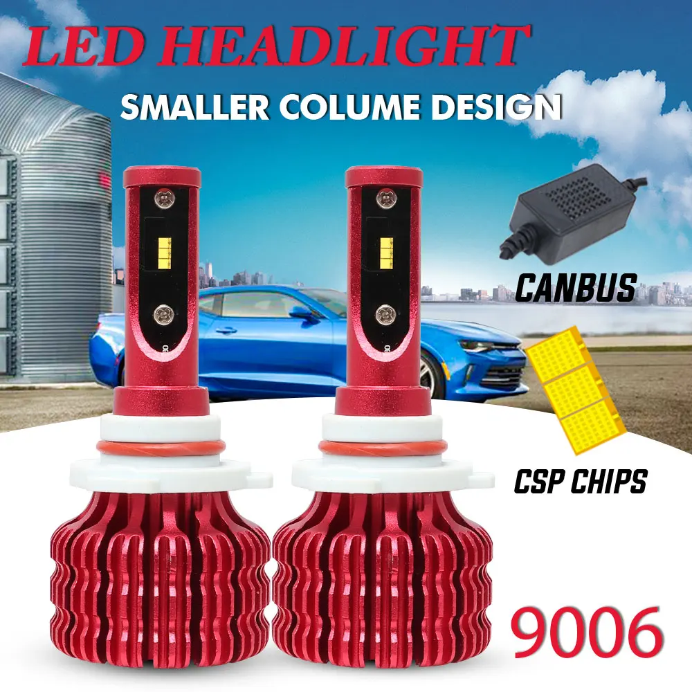 DIC Автомобильные фары 9006 с светодиодные лампы CANBUS 120W 30000LM 6500K HB4 CSP Светодиодные для