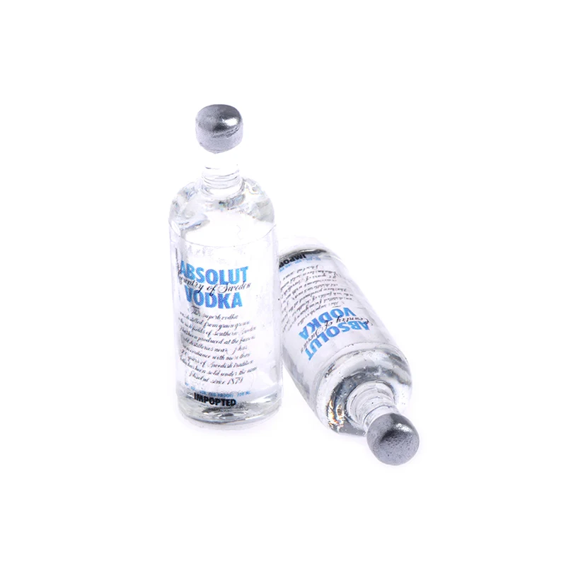 

2PCs Wine Bottle Doll Food Kitchen Living Room Accessories 1:12 Scale Dollhouse Miniature Toy Simulation Wine bottle